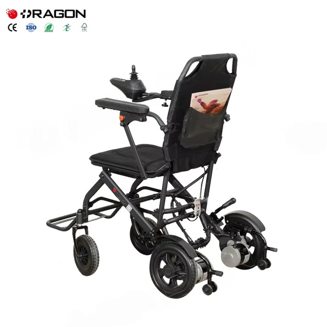 Cheap Price Good Quality Lightweight Foldable Dragon DW-293-Y16 Electric Wheelchair Aluminium Alloy 100kg Capacity 24V 6AH