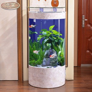 Aquário de Vidro Personalizado em Formato de Meio Cilindro com Bombas de Água para Sala de Estar, Sala de Jantar e Quarto - Product Image 2