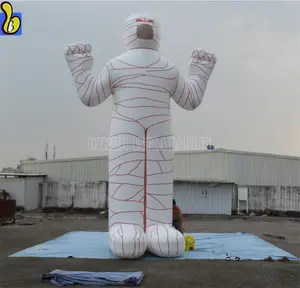 20ft High Inflatable Halloween Mummy, Scary Airblown Character For Halloween Holiday