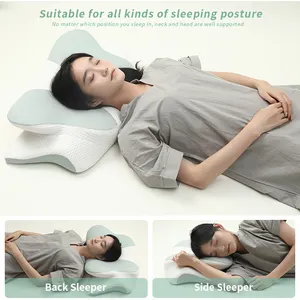 HNOS yatak yastıklar uyku kraliçe boyutu için 2 ortopedik yatak kama yastık takımı set uyku boyun yastık yardım uyku