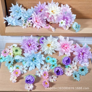 Lot de 50 fleurs artificielles en plastique et tissu PU, roses à tige unique, pour décoration DIY Hanfu, mariage et placement sur bureau - Product Image 3