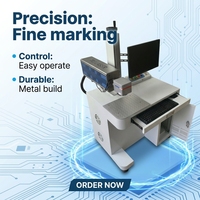 Machine de marquage laser CO2 de bureau haute précision 7000 mm/s, refroidie par air, pour gravure industrielle sur métal et plastique