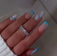 Faux Ongles Réutilisables en ABS Personnalisés, Forme Amande Française, Design Papillon Gothique Sombre et Audacieux, pour Fête d'Halloween, Effet 3D Long, Certifiés CE, Vente en Gros