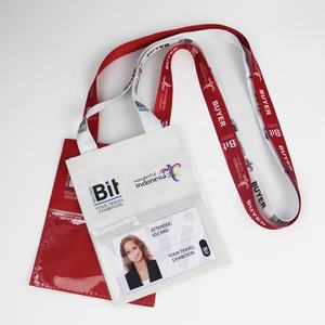 2026 Promotionele Aangepaste Logo Transparant Pvc Stof Naam Id Beurs Nek Portemonnee Verpleegster Kaart Badge Houder Met Rits - Product Image 5