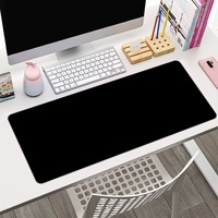 Tapis de souris de jeu durable à bas prix d'usine, grand, noir, bord cousu, 2 mm d'épaisseur, en stock