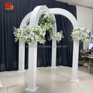 Arche ronde blanche pour décoration de scène de mariage en plein air, passerelle d'entrée, support de fond - Product Image 6