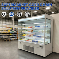 Réfrigérateur multi-étagères enfichable sans givre à technologie Inverter, avec fonction de refroidissement pour boîtes repas, pour le stockage commercial de viande