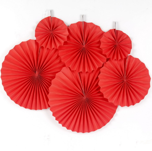 Décoration en éventail de fleurs en <span class=keywords><strong>papier</strong></span>, broches décoratives, mur d'arrière-plan, bricolage de magasin, agencement de fond, pour fête d'anniversaire, fournitures décoratives - Product Image 6