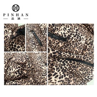 Polyester léopard pleine impression hiver court 90% duvet plume femmes doudoune durable détachable capuche et bras bouffant gilet