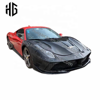 Nouvelle arrivée pour 458 mise à niveau vers 488 Msy Style fibre de verre avant lèvre menton pare-chocs Spoiler moteur capot Kit de carrosserie pour Ferrari 458