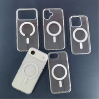 Coque de téléphone magnétique transparente en PC+TPU pour iPhone 18 Pro Max/Pro/17/16/15/14/13/12/11/8/7/SE3, en acrylique pour 17 Pro/Air/17E