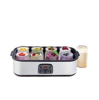 Machine à yaourt glacé et crème glacée électrique automatique avec contrôle de température, capacité de 8/12 coupes, pour milkshake, confiture, crème glacée, pudding