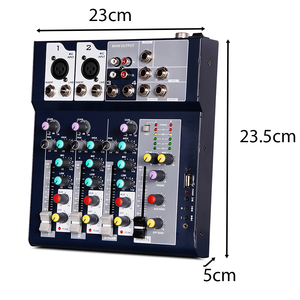 Console de mixage audio mini professionnelle 4 canaux avec interface USB, alimentation fantôme +48V pour enregistrement sur PC - Product Image 3