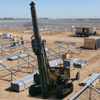 Machine de forage solaire photovoltaïque TZ535, spécialement conçue pour le forage dans les projets photovoltaïques, ponceuse de poteaux à vis