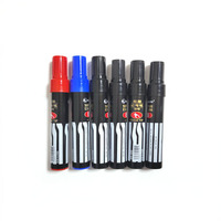 Marqueur permanent de qualité supérieure DH-900 Jumbo à pointe biseautée, séchage rapide, encre grande capacité, noir, bleu, rouge