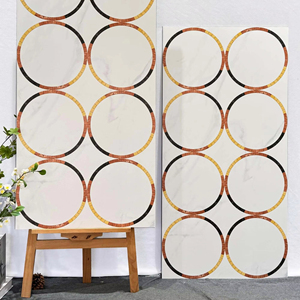 <span class=keywords><strong>Dalle</strong></span> de mosaïque en porcelaine moderne découpée au jet d'eau sur mesure 600x1200 9mm, support OEM pour la décoration extérieure et intérieure d'hôtels et villas - Product Image 1