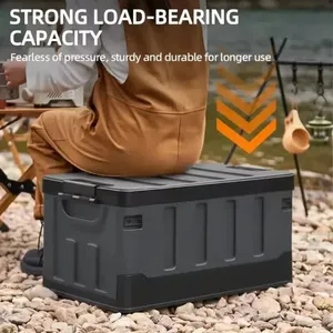 Caja de Almacenamiento <span class=keywords><strong>Plegable</strong></span> Multiusos, Impermeable, Rectangular, de Plástico, para Maletero de Coche, Camping, Cocina al Aire Libre - Product Image 2