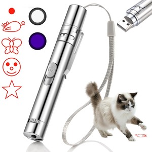 USB có thể sạc lại hồng ngoại mèo con trỏ <span class=keywords><strong>laser</strong></span> đồ chơi đa mô hình thép không gỉ Pet trêu chọc Cây Đũa phép cho chó và mèo chơi trong nhà - Product Image 1