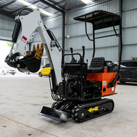 Mini-excavatrice hydraulique compacte de chantier, robuste, 1,5 tonne, sur chenilles, avec système d'attache rapide