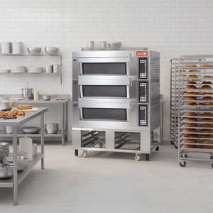 Vente directe usine : Four à sole commercial numérique automatique de style européen avec option vapeur et <span class=keywords><strong>pierre</strong></span> réfractaire pour pain, biscuits et pizza - Product Image 1