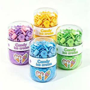 Bocaux en plastique transparent à double paroi, personnalisables avec logo, pour bonbons, noix, snacks ou cosmétiques. - Product Image 6