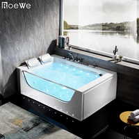 Baignoire de Luxe Intérieure SPA avec Chute d'Eau, Jets Massants et Jacuzzi pour Villa