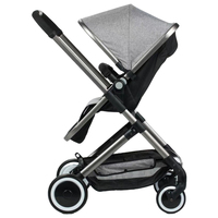Poussette bébé légère en lin Purorigin 2026, 3-en-1, porte-bébé pour nouveau-né, poussette de voyage compacte, cadre en alliage d'aluminium, certifiée EN