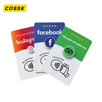 Carte PVC RFID NFC personnalisée mini format, étanche, avec code QR, pour contrôle d'accès et partage de commentaires Google