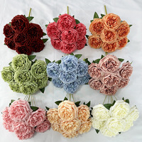 YOPIN-8153 Bouquet de 7 Roses Artificielles en Soie de Haute Qualité pour Mariage, Cadeau, Table, Studio