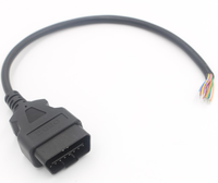 J1962 OBD2 conector macho de 16 pines ELM327 adaptador de extensión OBD Cable OBDII EOBD 16 pines OBD 2 adaptador de apertura
