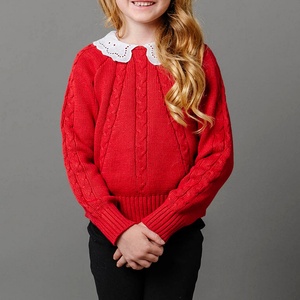 <span class=keywords><strong>Pull</strong></span> torsadé en coton biologique pour filles de 13 à <span class=keywords><strong>14</strong></span> <span class=keywords><strong>ans</strong></span> Bébé <span class=keywords><strong>Fille</strong></span> Col à œillets Boutique Tops à tricoter pour la fête de Noël - Product Image 2