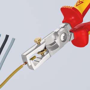 KNIPEX 13 66 180 T StriX®Pelacables de aislamiento con cizallas para cables aislados con agarres multicomponentes, VDE-probados con integración - Product Image 4