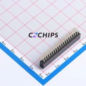XDM200-2-20-W-6.35-G0 Pin Socket Bent Lead Through Hole,P=2mm Connector 2x20P 2mm Square Hole Right Angle Insert - Product Image 2
