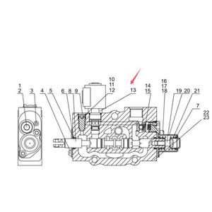 Vanne solénoïde Doosan Daewoo 22W, vanne de commande multi-voies pour chariot élévateur électrique D38NX D35NX - Product Image 2