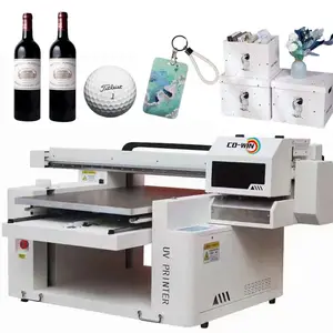 Precio de fábrica UV DTF pegatina impresora A1 9060 tamaño LED UV máquina de impresión plana laminadora Rotary barniz botella alfombra de cerámica