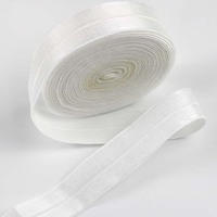 Bande élastique brillante pour sous-vêtements, bande de biais pliée, ruban de tissu pour la couture de sous-vêtements