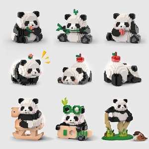 Kreatives DIY-Bauset mit niedlichen Mini-Tieren im chinesischen Stil, Panda-Bausteine, Lehrreiches Spielzeug für Jungen, Modellbausteine für Kinder - Product Image 1