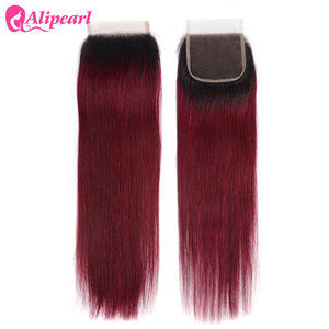 1B/99j rượu vang đỏ Burgundy Ombre tóc con người bó sóng cơ thể với 4*4 đóng cửa pre-ngắt tự nhiên chân tóc Gói Bán buôn thỏa thuận - Product Image 3
