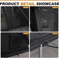 Tente de toit rigide en aluminium Triangle T RTT avec tige hydraulique interne, tissu Oxford 420D imperméable pour Overlanding