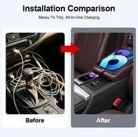 Base de Carga para Auto Vtear con Cable Retráctil, Accesorios Decorativos para el Interior, para Audi A5 B9 / Audi S5 F5 2017-2024