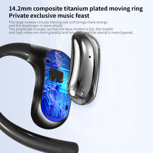 Auriculares inalámbricos deportivos con gancho para la oreja de graves pesados HiFi abiertos con pantalla digital LED <span class=keywords><strong>HD</strong></span> y cancelación de ruido de llamada ENC - Product Image 2