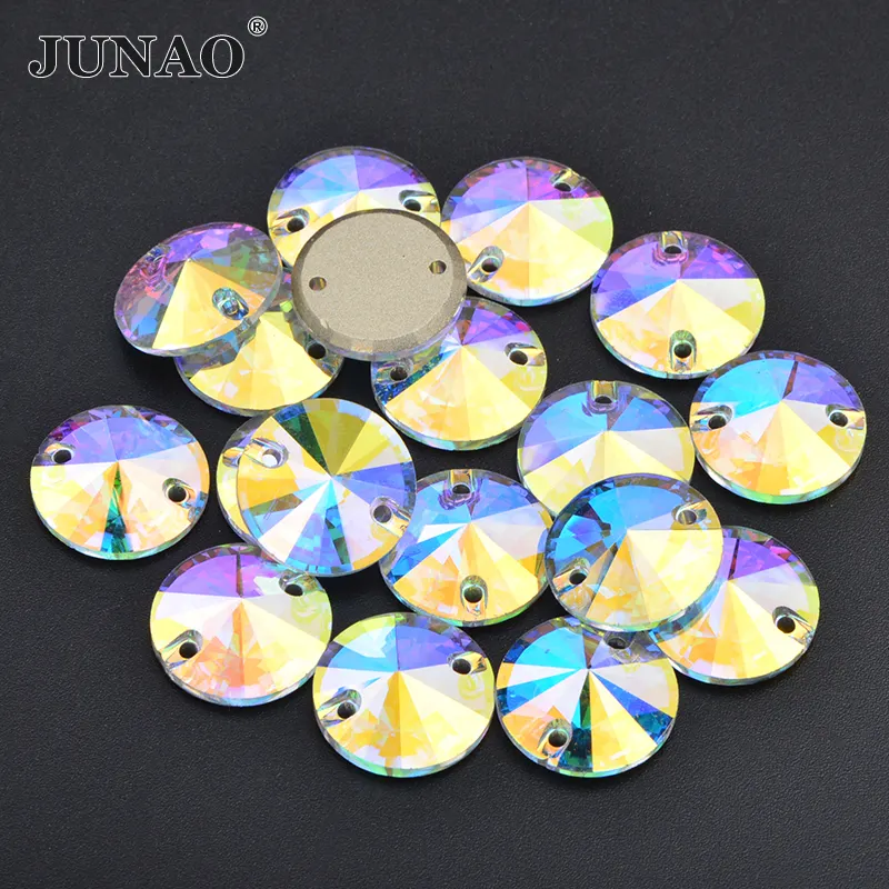 Chất Lượng Cao Pha Lê AB K9 Glass Strass Vòng Rivoli Pha Lê Stones May Glass Flatback Rhinestone Cho DIY Quần Áo Thủ Công Mỹ Nghệ