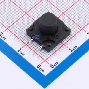 TS018A-TBY1EH9.5 Tactile Switch SMD-4P,12x12mm Switch Single Pole Single Throw Round Button 1.8N Vertical Mount - Product Image 1