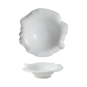 Assiette en porcelaine Beidou Star, assiette à soupe, assiette creuse de cuisine, style nordique haut de gamme, motif uni, assiette de service de forme irrégulière - Product Image 5