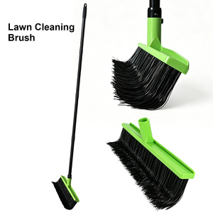 Winslow &amp; Ross 2-in-1 Straight &amp; Curved Bristle Brush <strong>Artificial</strong> <strong>Grass</strong> <strong>Rake</strong> with Quick Interface Four-Section Pole Hand Broom - Product Image 2