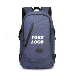 Custom Logo Unisex <b>Black</b> Nylon Oxford Leather Bag Laptop Office <b>Backpack</b> for <b>Men</b> - Product Image 1