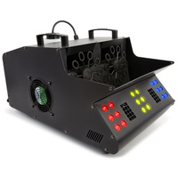 Machine à bulles de fumée DMX512 1500W avec double moteur et lumières LED pour les mariages, les parcs d'attractions et les spectacles sur scène, effets spéciaux