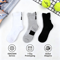 Chaussettes de sport athlétiques respirantes en tissu éponge avec logo personnalisé, faible MOQ, pour hommes, jeunes et enfants, course à pied, cyclisme, basketball