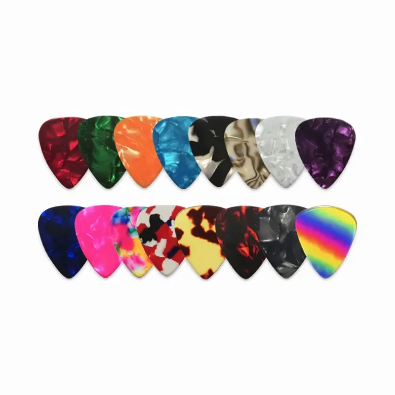 Cheerhas Colorful Pearl Celluloid custom Printing Any Logo Guitar Picks