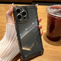 Dos en acrylique dur transparent antichoc avec housse de téléphone pare-chocs en TPU pour Apple pour iPhone 12 13 Pro Logo personnalisable